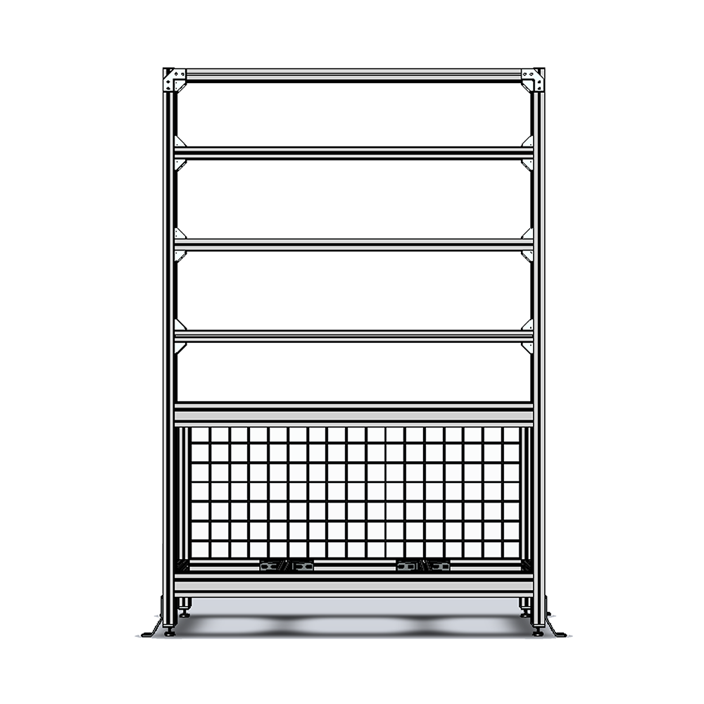 41-154-1ESD MODULAR SOLUTIONS TIE PLATE 135MM X 135MM<BR>ANGLED WITH ESD HARDWARE CONNECT PROFILE AT RIGHT ANGLE